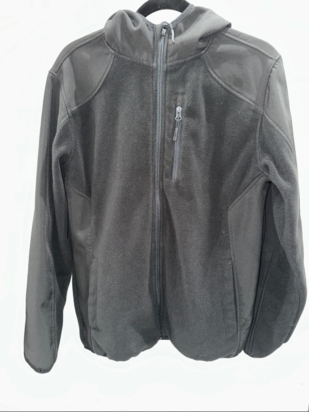 Reebok Men's Black Lightweight Fleece Jacket with Hood